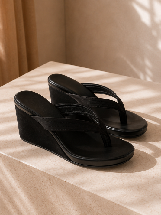 Mules Compensées Élégance – Confort & Style Minimaliste