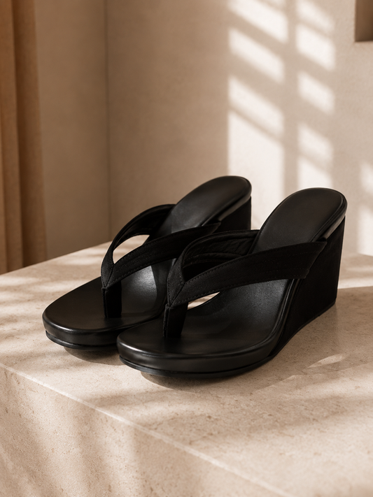 Mules Compensées Élégance – Confort & Style Minimaliste