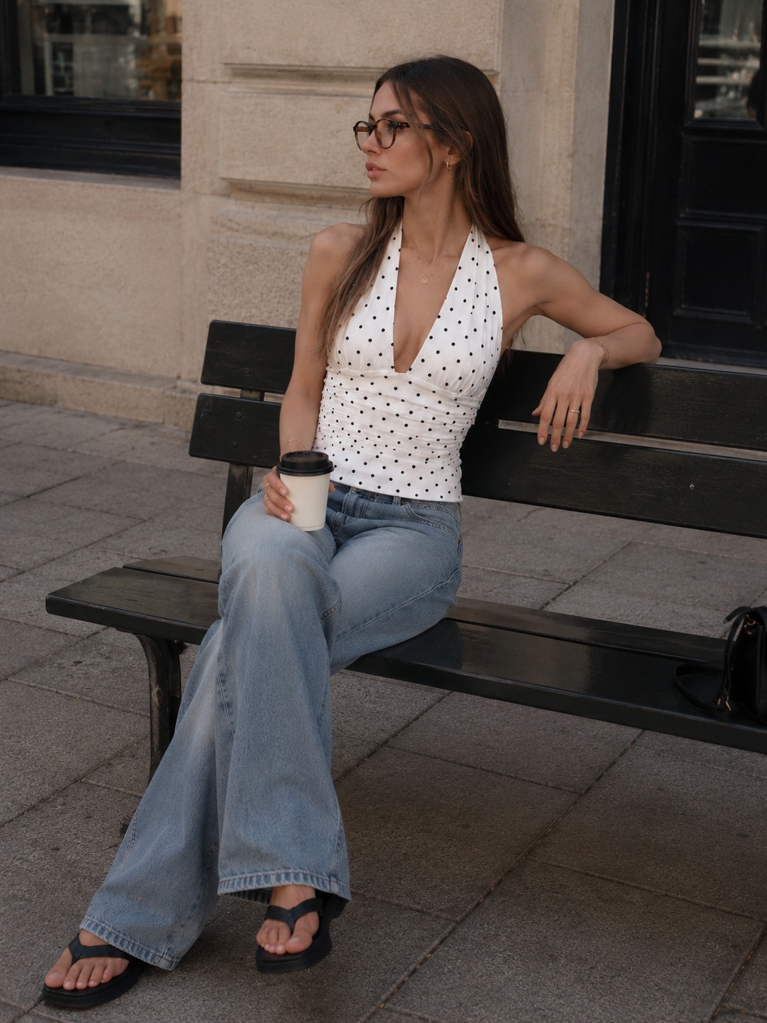 Top Dos Nu à Pois – Élégance Vintage & Féminine