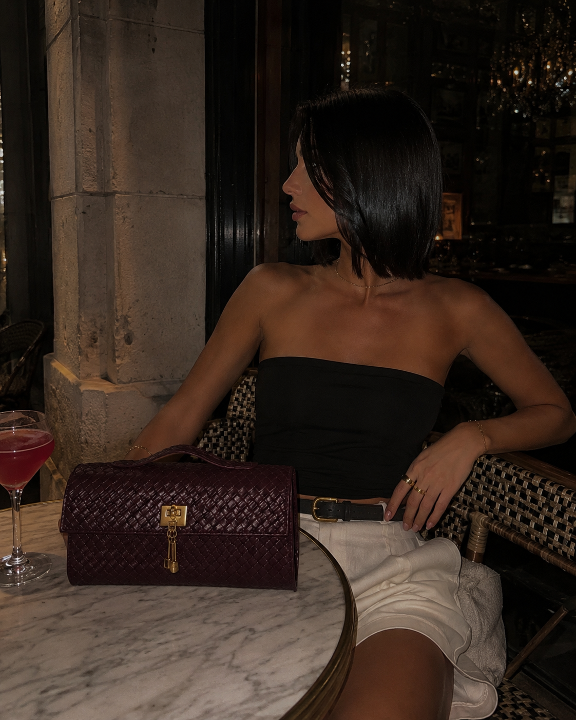 Sac “Élégance Tressée” – Sac Bohème Chic Bordeaux